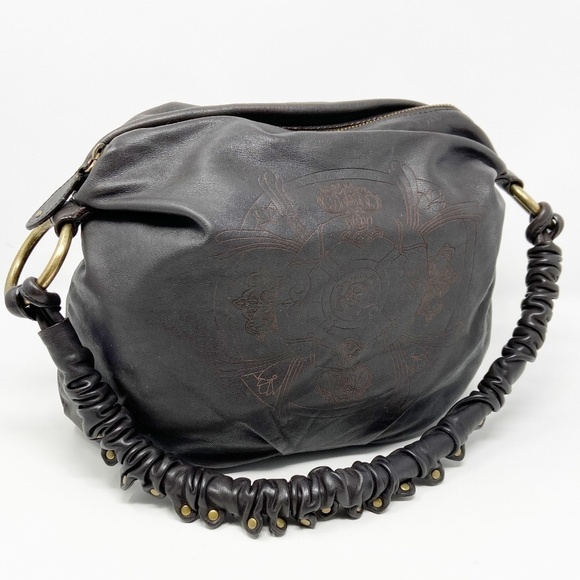 KATE LANDRY | Embossed Leather Shoulder Bag - Picture 1 of 16